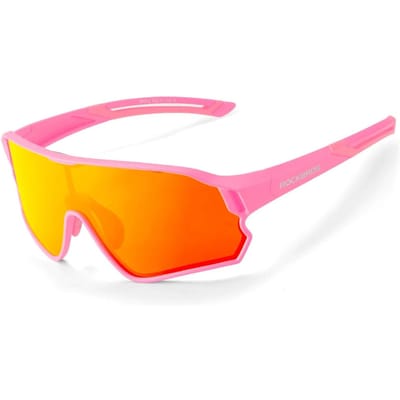 Rockbros 14110009004 polarized cycling glasses for children 8-14 years old - pink