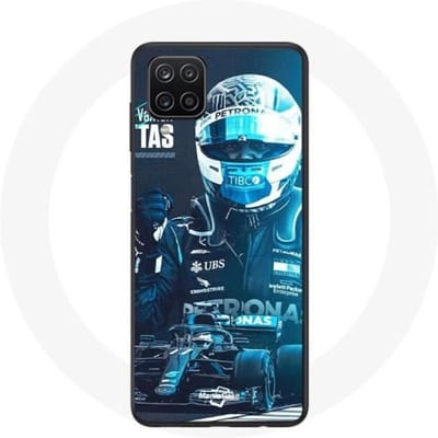 Samsung Galaxy A12 Case Formule 1 Valtteri Bottas F1 Driver Zwart zwart
