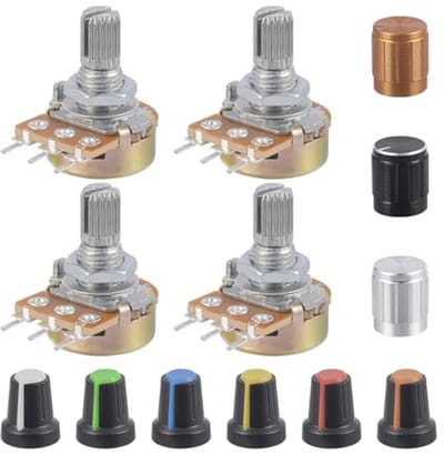 20 Stuks 100 Ohm Draaipotentiometer Met Knoppen - Lineaire Potentiometers