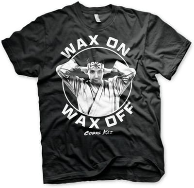 Cobra Kai Wax- On -Wax Off T-shirt Zwart