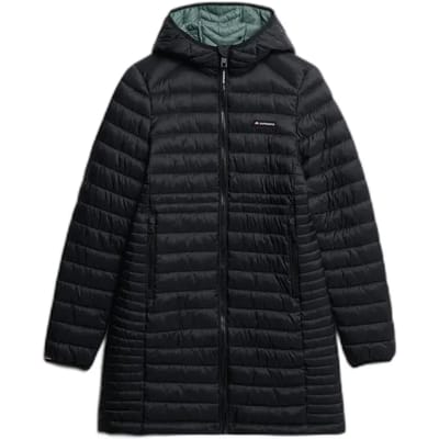 Superdry - Fuji Lite Middellange Gewatteerde Capuchonjas - Dames - Gewatteerde jassen