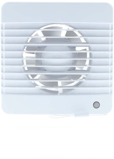 Badkamerventilator wit Ø100mm met trekkoord