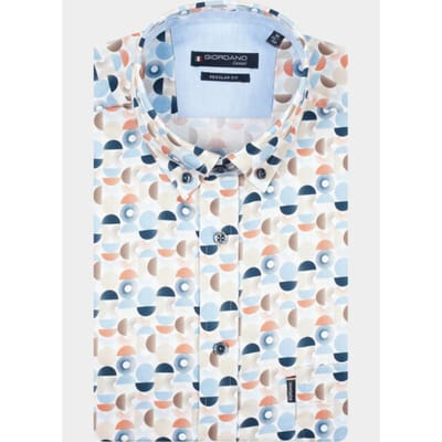 Giordano overhemd korte mouw heren Rood League Short Sleeve Button Do 616038/30