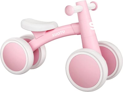 Suotu Loopfiets - Jongens en Meisjes - Speelgoed 1 jaar t/m 3 jaar - Certified Speelgoed - Roze