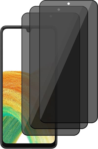 Privacy Screenprotector geschikt voor Samsung Galaxy A33 - Volledig Dekkende Gehard Glas Tempered Glass Screen Protector - 3 Stuks