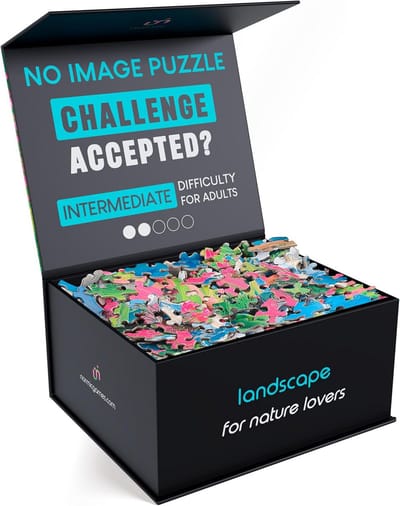 Puzzel 1000 Stukjes - Uitdagende Legpuzzel - Cognitieve Training - Zonder Referentiebeeld - 1000 Stukjes - Landschap