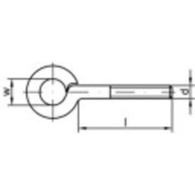 TOOLCRAFT Ringschroeven 30 mm Staal verzinkt M5 50 stuk(s)