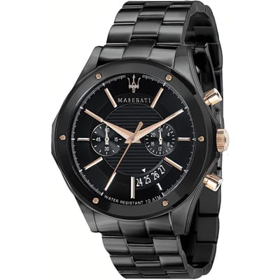 Maserati Circuito Chronographe à Quartz Noir Métal pour Homme avec Date R8873627001 noir
