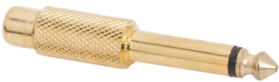 2x RCA Naar 6,3 Mm Jack Adapter – RCA Vrouwelijk Naar 6,3 Mm Jack Mannelijk – Goud Vergulde Mono Audio Adapter – RCA Jack Converter Voor Audio Apparatuur – Verkoopeenheid 2 Stuks [05694]