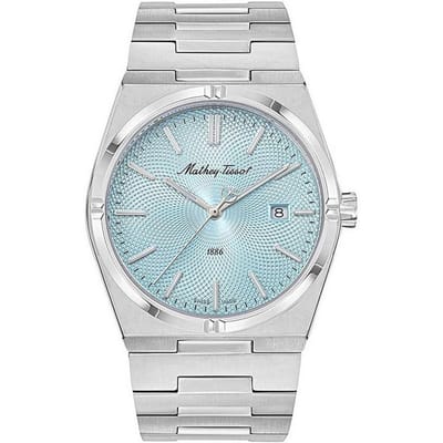 Mathey-Tissot Zeus Roestvrij Staal Blauwe Wijzerplaat Kwarts H118SK Herenhorloge blauw