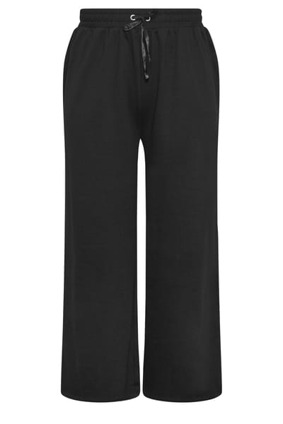 Limited Collection Zwarte Satijnen Joggingbroek Met Oogjes En Veter Size 38