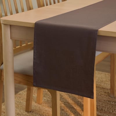 XO Table Runner Afmetingen 32 x 183 cm, katoenen canvas stof, effen kleur, wasbaar en duurzaam