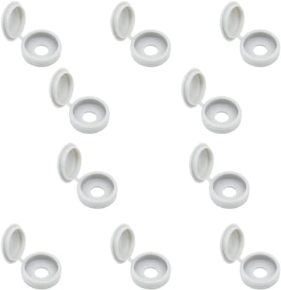 Plastic Schroefdoppen Set van 10 Stuks - Vouwbare Schroefdeksels voor Meubels, Kasten en Muren