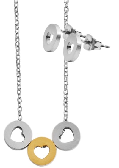 AKZENT Akzent dames sieradenset Edelstahl zilver