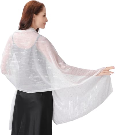 Dames Sjaal - Avond Sjaal - Feestelijke Gelegenheid - Gedecoreerd met Steentjes - Lichtgewicht Chiffon - Meerdere Kleuren