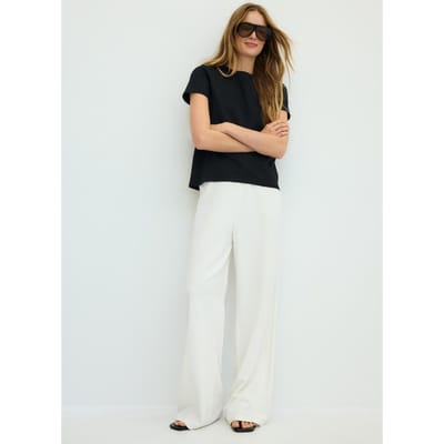 Stradivarius B02 Basic T-shirt regular fit zachte touch  Zwart XS