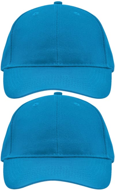 4x stuks 6-panel baseball turquoise blauwe caps/petjes