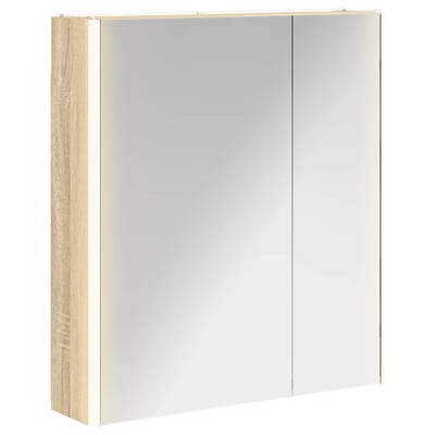 vidaXL - Badkamerspiegelkast - Sonoma - Eik - 63,5 - x - 15,5 - x - 70 - cm - Bewerkt - hout