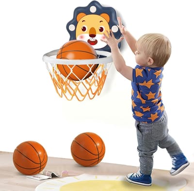 Daity 1 stuk - Kinderbasketbalring - geschikt voor kinderen van 1-3 jaar en ouder - basketbalring voor binnen - draagbaar ontwerp - verstelbare hoogte - met een basketbal