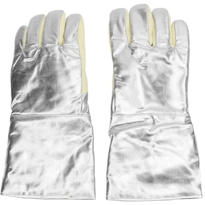Gants Résistants à la Chaleur 500 degrés Celsius Anti-Ébouillantage Résistants à l'Usure Pouce Renforcé Gants de Travail pour Aciéries Fonderies