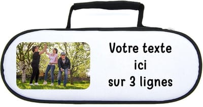 Petanque bal tas - Boules tas - Sport opslag - Gepersonaliseerde bedrukking - Voor 3 ballen - Zwart