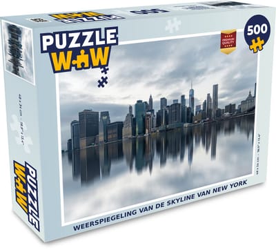 Puzzel New York - Skyline - Reflectie - Legpuzzel - Puzzel 500 stukjes