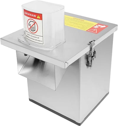 Elektrische Groentesnijder - Keukenmachine Multifunctioneel - Snel Ingrediënten Bereiden - 4-in-1 Snijfuncties - 150 kg Per Uur - Zilver