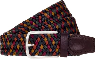 Vanzetti Leren Riem Braided Men's Belt 35 mm W100 Multicolour Veelkleurig