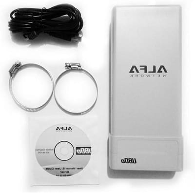 Draadloze Netwerkadapter - Wifi Dongle - Internet Verbinding - Lange Reikwijdte - 8m Kabel - Zwart