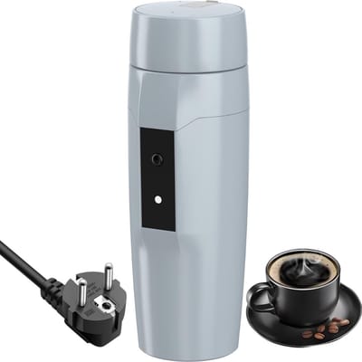 Draagbare Waterkoker – 350 ML - Mini Waterkoker – Automatische Uitschakeling - Portable Reis Waterkoker - Camping Waterkoker - Grijs