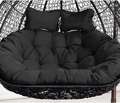 Dubbele Hangstoel Kussen - Schommelmat Zitting - Buiten Ontspannen - Zachte Dikke Vulling - 150 x 110 cm - Grijs