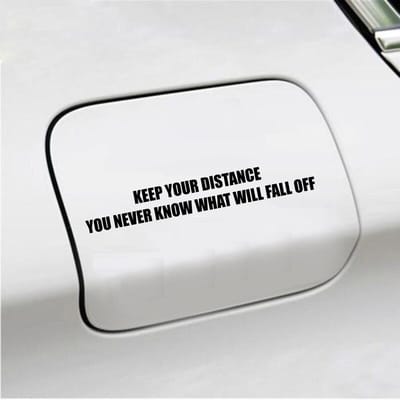 Bumpersticker - Keep Your Distance - 3,5 X 24,4 - Zwart