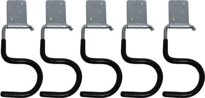 Gereedschapshaken - 5x stuks - ophanghaken - metaal met coating - incl. schroeven