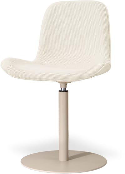 Nolon Niva-Fé Draaibare Tulp Eetkamerstoel Rib Beige - Beige Onderstel - Stoffen - Scandinavisch