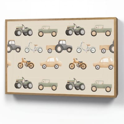 Nachtlampje 90x60 cm - Kinder lamp - Retro - voertuigen - patroon - Tafellamp kinderkamer draadloos - Slaapkamer lampje - Bedlamp kinderen - Kinderlampje - Wandlamp babykamer - Nachtlampjes