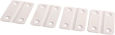 Vervangingsscharnieren Koelbox - Reparatieset Scharnieren - Koelbox Repareren - UV-bestendig Plastic - 4 Stuks - Wit