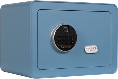 Rottner Meubelkluis Vintage Blauw met Elektronisch slot - Noodsleutel - 25x35x25cm