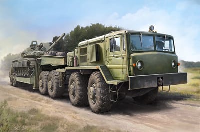 Trumpeter Modelbouwpakket Militaire voertuigen - 07195 MAZ-537G Late Production type with MAZ/ChMZAP-5247G semitrailer Plastic - 1:72 - Modelbouw