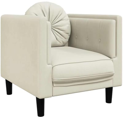 Fauteuil - Relaxzetel - Relaxstoel - Relaxfauteuil - Stoel - Met armleuning - Voor één Persoon - Crème