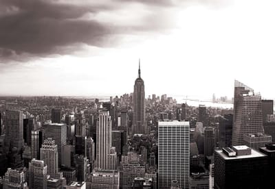 Fotobehang City New York Skyline Empire State | XL - 208cm x 146cm | 130g/m2 Vlies