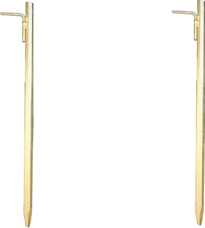 Grondpennen 2 stuks - 800 Gram - Stormharing - Tentharing - Rotspen - Grondanker -Spijkerharing - Goud - Ø16 X 500MM - Koolstofstaal