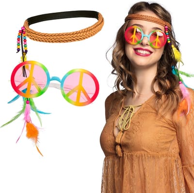 Boland - Set Hippie bohemian - Volwassenen - Vrouwen - Hippie - 60's & 70's - Hippie & Flower Power