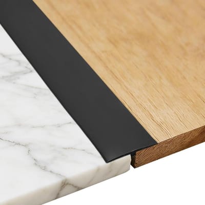 Overgangsprofiel T-profiel - Vloerstrip Dekstrip - Vloeren Afwerken - Zelfklevend PVC - 1 meter - Zwart