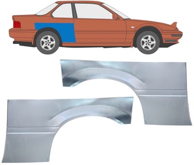 Reparatiepaneel achterspatbord voor Honda Prelude 1987-1992 / Links + Rechts