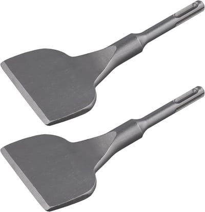 Set van 2 SDS Plus-beitels, gebogen tegelbeitels van 165 mm voor beton, vloertegels en keramiek