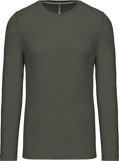 Kariban T-shirt ronde hals lange mouwen K359 - Dark Khaki - M