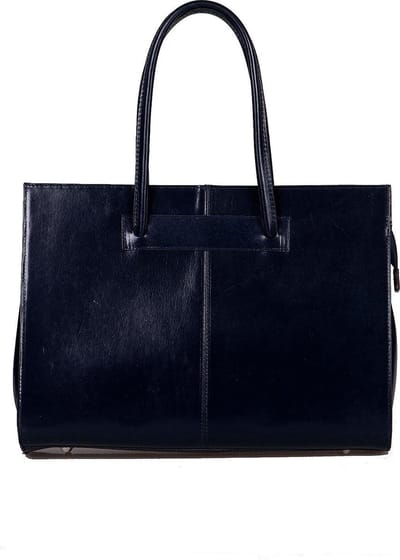 Viabologna Aktetas Elegante Leer - donkerblauw