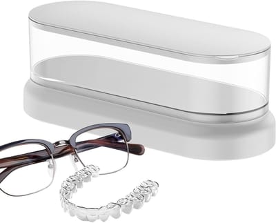 Ultrasone Reiniger - Sieraden Wasbox - Sieraden Reinigen - Snelle Microbel Reiniging - Compact Draagbaar - Wit