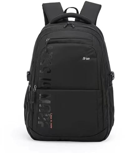 TK-S Rugzak, Zwart en Ruim, 37 Liter, 17,3 inch laptop, drankflesvak. (51x35x22cm)