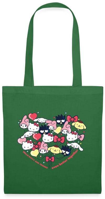 Hello Kitty En Vrienden Ballonnen In Hartvorm Tas Van Stof Schoudertas